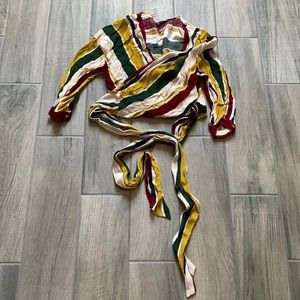 Zara basics wrap top